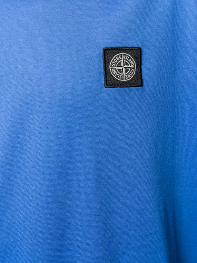 Shop Stone Island T-shirt Mit Logo-patch In Blue