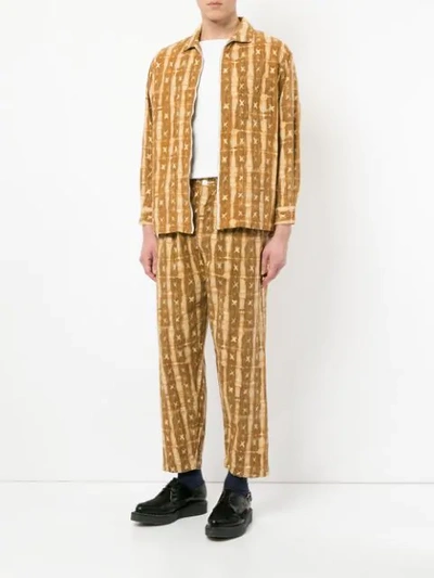 Pre-owned Comme Des Garçons Pyjama Zip-up Suit In Brown