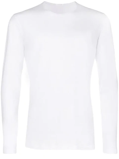 Shop La Perla 'skin' Langarmshirt In White