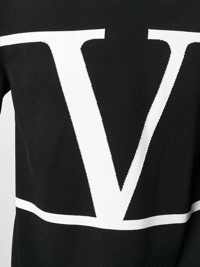 VALENTINO GO LOGO KNIT JUMPER - 黑色