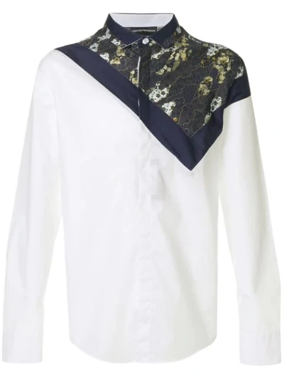 Shop Emporio Armani Top Printed Shirt In White