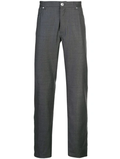 BRUNELLO CUCINELLI STRAIGHT LEG SUIT TROUSERS - 灰色