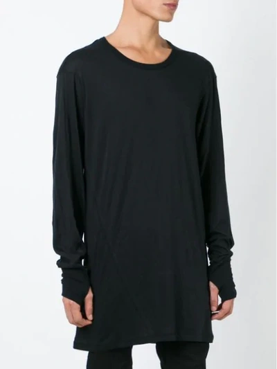 Shop 11 By Boris Bidjan Saberi 'richard' Long Sleeve T In Black