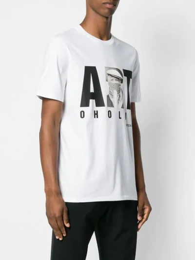 Shop Neil Barrett T-shirt Mit Slogan-print In White