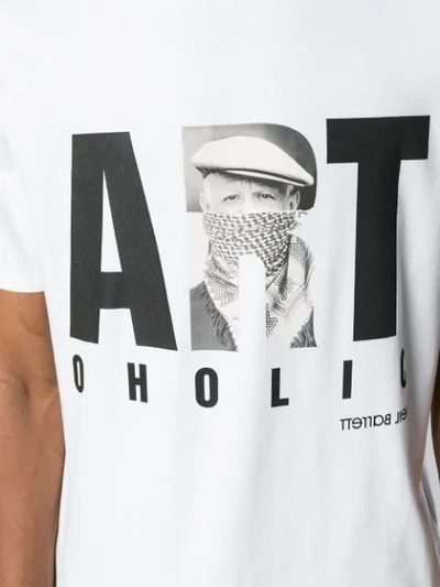 Shop Neil Barrett T-shirt Mit Slogan-print In White