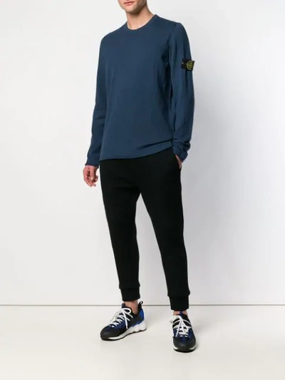 Shop Stone Island Basic Sweater In Blue