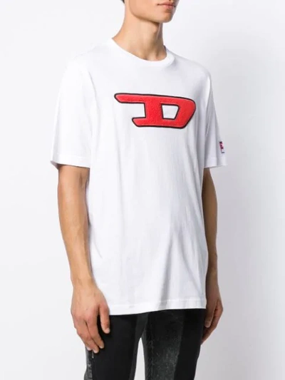 Shop Diesel Logo T-shirt In White