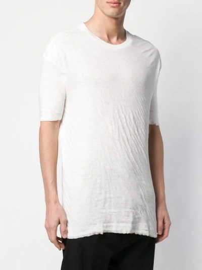 Shop Thom Krom Raw Edged Oversized T In White