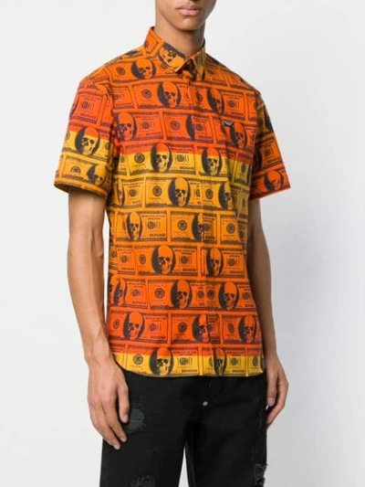 Shop Philipp Plein Dollar Shirt In Orange