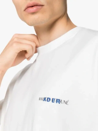 Shop Maison Kitsuné X Ader Error Play Logo T-shirt In White