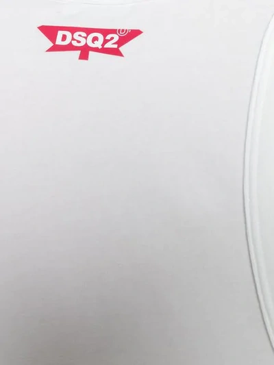Shop Dsquared2 Logo Print Tank Top In White