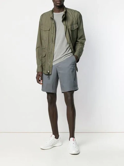 Shop Michael Kors Tailored Chino Shorts In Grey