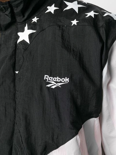 Shop Reebok Reflective Panelled Jacket In Black