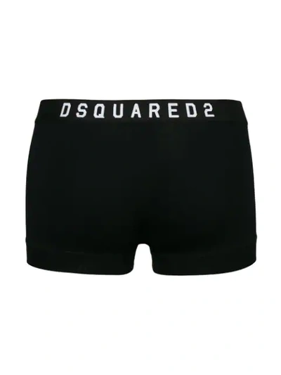 Shop Dsquared2 Shorts Mit "icon"-schriftzug In Black