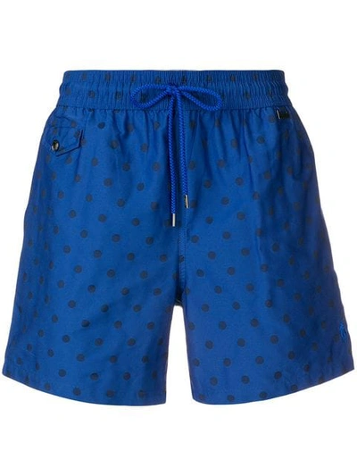Shop Polo Ralph Lauren Polka Dot Shorts In Blue