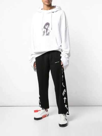 OFF-WHITE INTARSIA DETAIL TRACK PANTS - 黑色