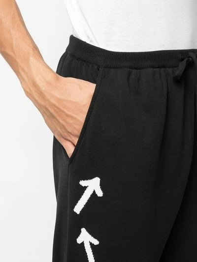 OFF-WHITE INTARSIA DETAIL TRACK PANTS - 黑色