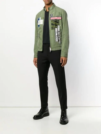 DSQUARED2 补丁设计夹克 - 绿色