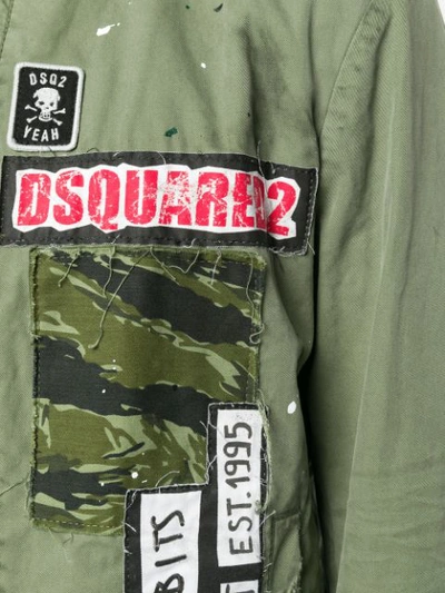 DSQUARED2 补丁设计夹克 - 绿色