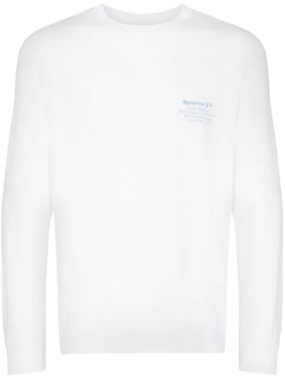 Shop Reception Ciao Bella London Graphic Print Long-sleeved Cotton T-shirt In White