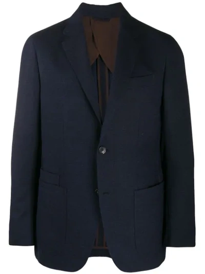 Shop Ermenegildo Zegna Single-breasted Blazer In Blue