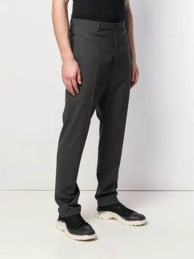 Shop Rick Owens Drop Crotch Trousers In Grey