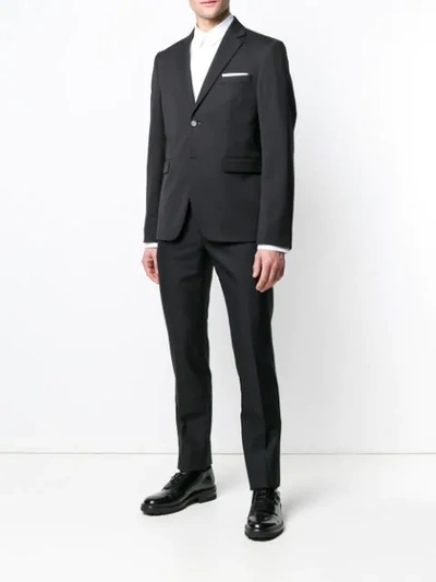 Shop Versace Tailored Straight-leg Trousers In Black