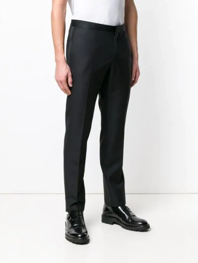 Shop Versace Tailored Straight-leg Trousers In Black