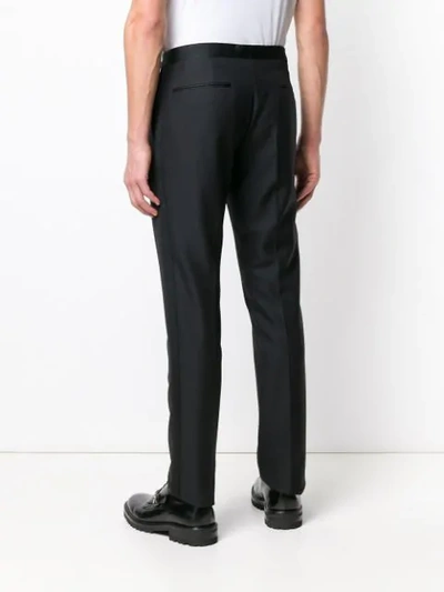 Shop Versace Tailored Straight-leg Trousers In Black
