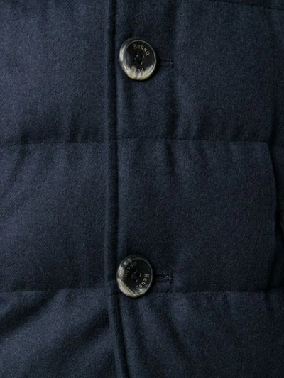 Shop Herno Padded Blazer Jacket In Blue