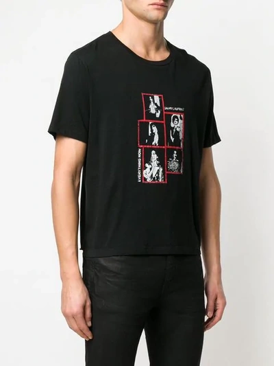 Shop Saint Laurent Graphic Print T-shirt In Black