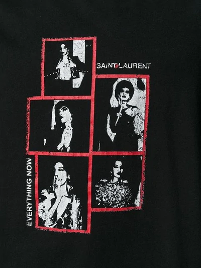 Shop Saint Laurent Graphic Print T-shirt In Black