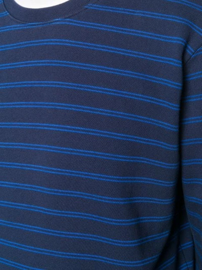 Shop Apc Striped Sweatshirt In Blue