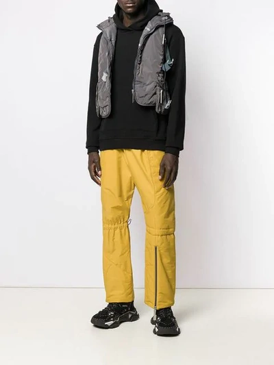 Shop A-cold-wall* Elasticated Details Straight Trousers In Yellow