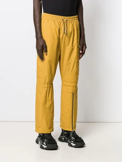 Shop A-cold-wall* Elasticated Details Straight Trousers In Yellow