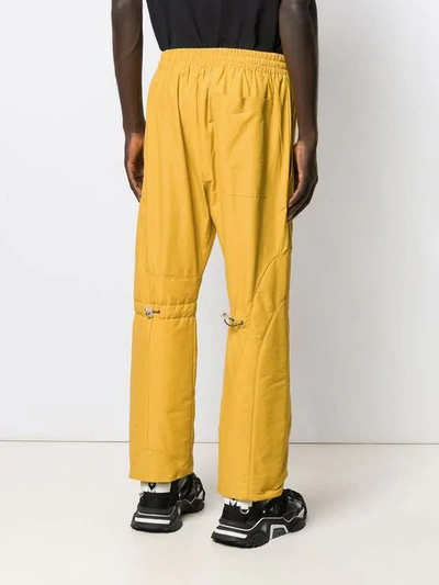 Shop A-cold-wall* Elasticated Details Straight Trousers In Yellow