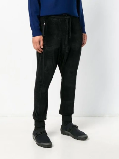 Shop Thom Krom Tapered Track Pants In Black