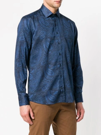Shop Etro Paisley Printed Shirt In Blue