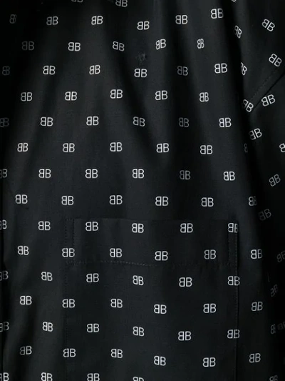 Shop Balenciaga Polka Dot Shirt In Black