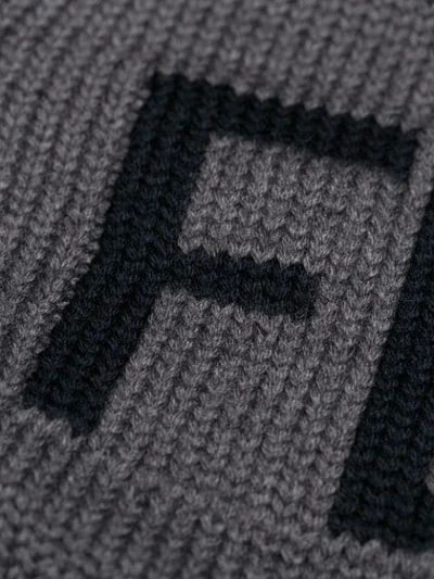 Shop Fendi Logo Patch Sweatshirt - Grey