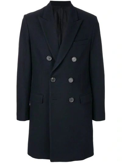 Shop Ami Alexandre Mattiussi Double Breasted Coat  In Blue
