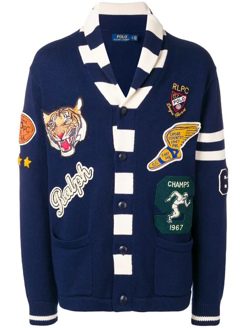 ralph lauren blue cardigan