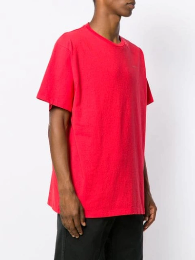 OFF-WHITE UNFINISHED SHORT-SLEEVE TEE - 红色