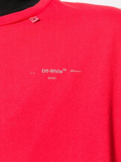 OFF-WHITE UNFINISHED SHORT-SLEEVE TEE - 红色