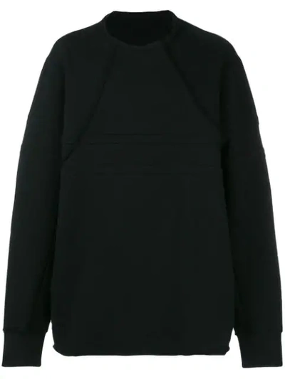 Shop Ziggy Chen Crew Neck Sweatshirt In Black