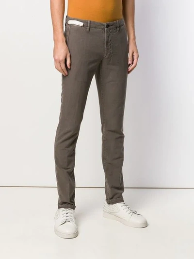 Shop Incotex Classic Chinos In Grey