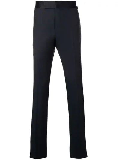 TOM FORD STRAIGHT-FIT TAILORED TROUSERS - 蓝色