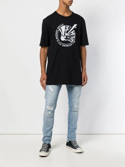 Shop Faith Connexion Oversized Printed T-shirt In Black