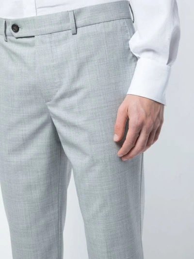 Shop Brunello Cucinelli Slim Tailored Trousers In Grey
