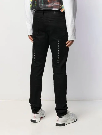 Shop Rta Belted Skinny Jeans In Black